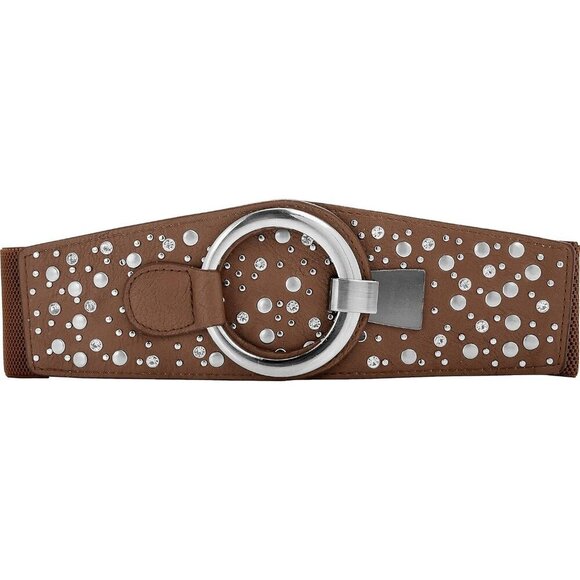 ❤️Butterfly Brown Wide Elastic Stretch Retro Metal Interlock Buckle Belt - Picture 2 of 6